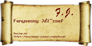 Fenyvessy József névjegykártya